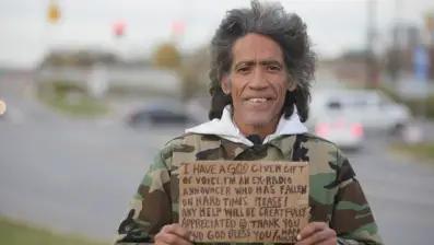 homeless man