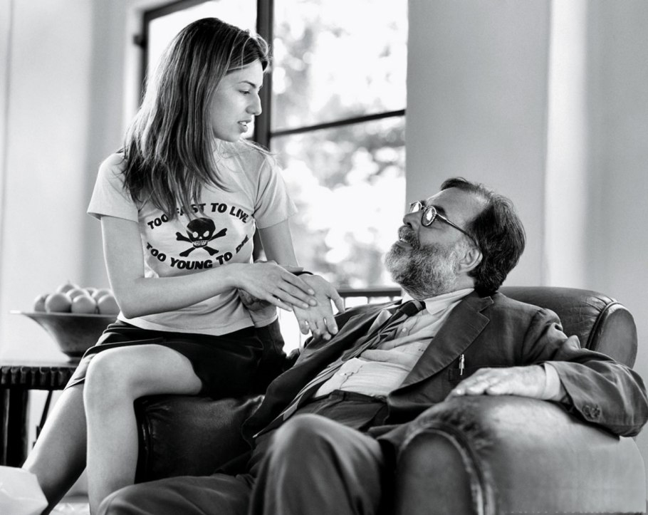 Sofia with dad, Francis Ford Coppola, in 1994.