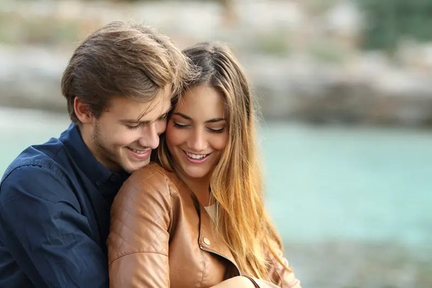 Couple during break in weekend marriage skills training.