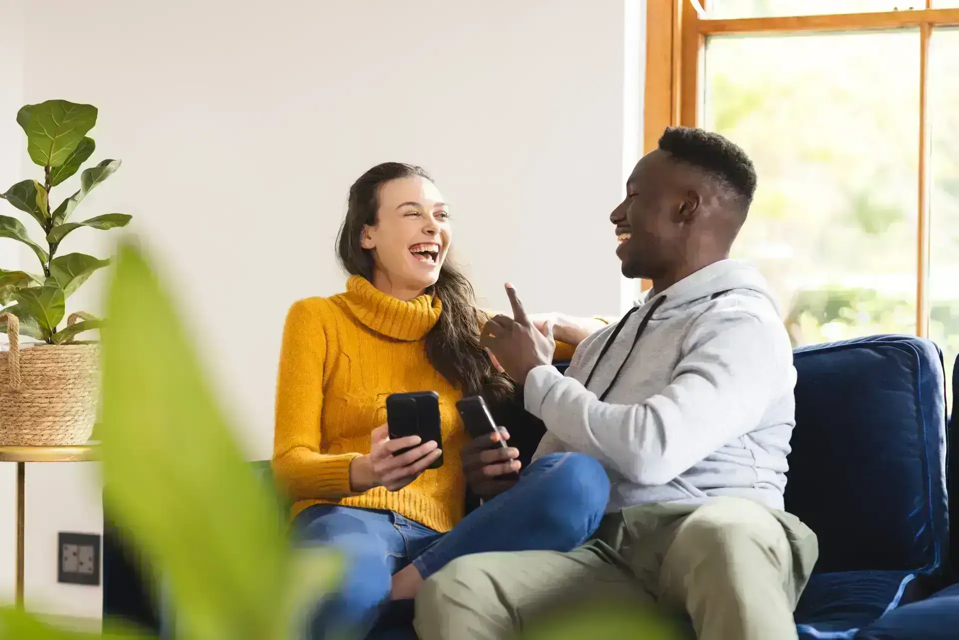 Couple clarifying relationship expectations with PAIRS Yodi AI-Powered Relationship Coach.