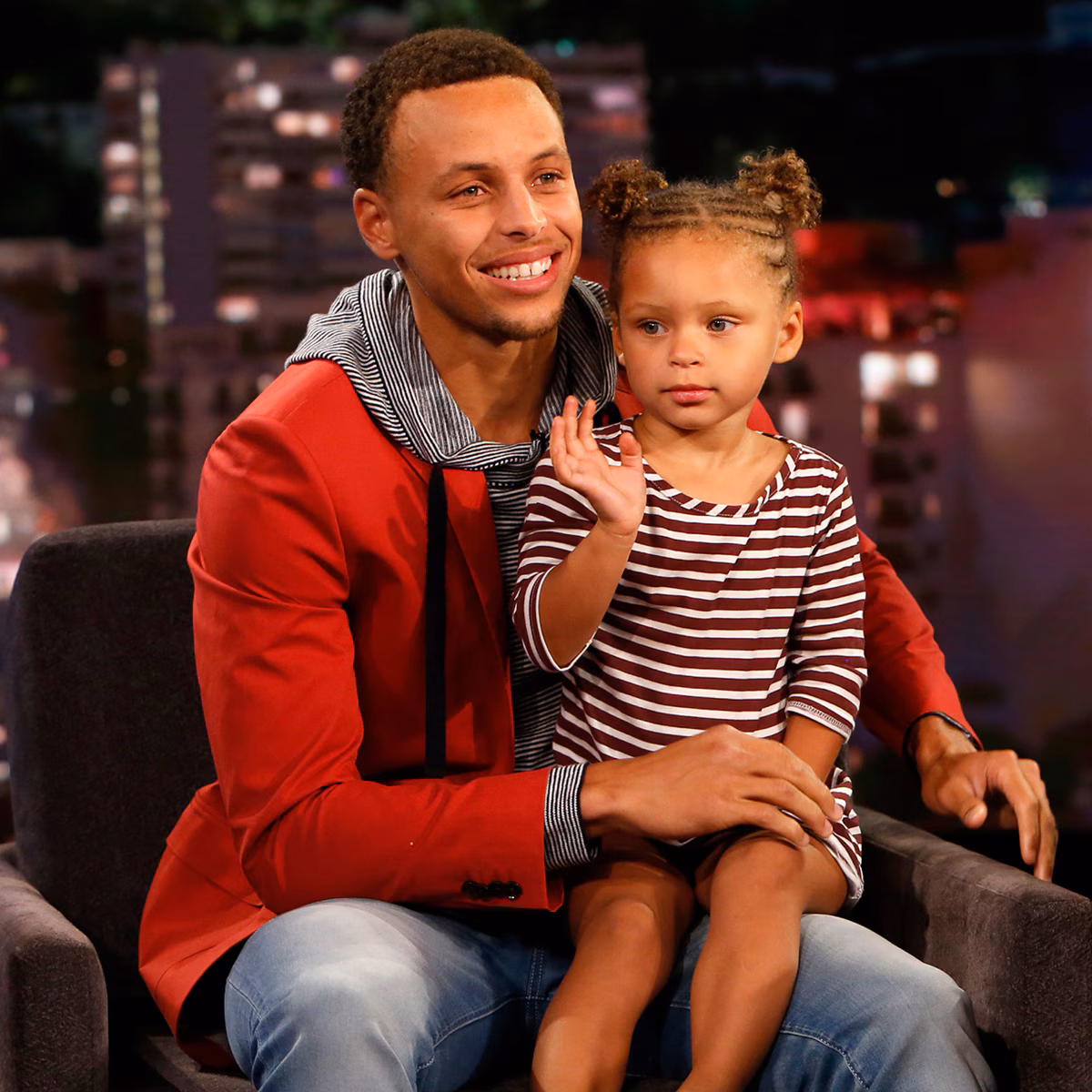 Steph Curry and Riley Curry